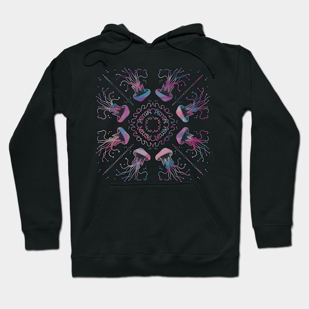 Jellyfish Mandala Hoodie by nathalieaynie